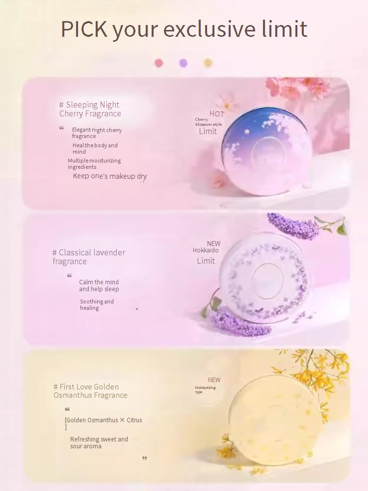 Cherry Blossom & Jasmine Scented No-Makeup Night Setting Powder - Oil Control Loose Powder & Pressed Powder