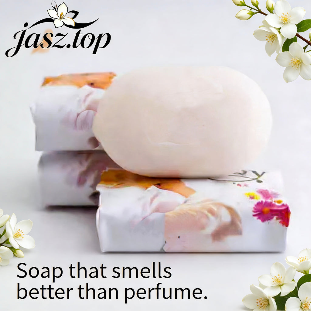 Jasmine Fragrance Soap for Bathing, Oil Control, Moisturizing, Blackhead Removing, Hydrating, Acarid Eliminating, Deep Cleansing & Long-lasting Fragrance