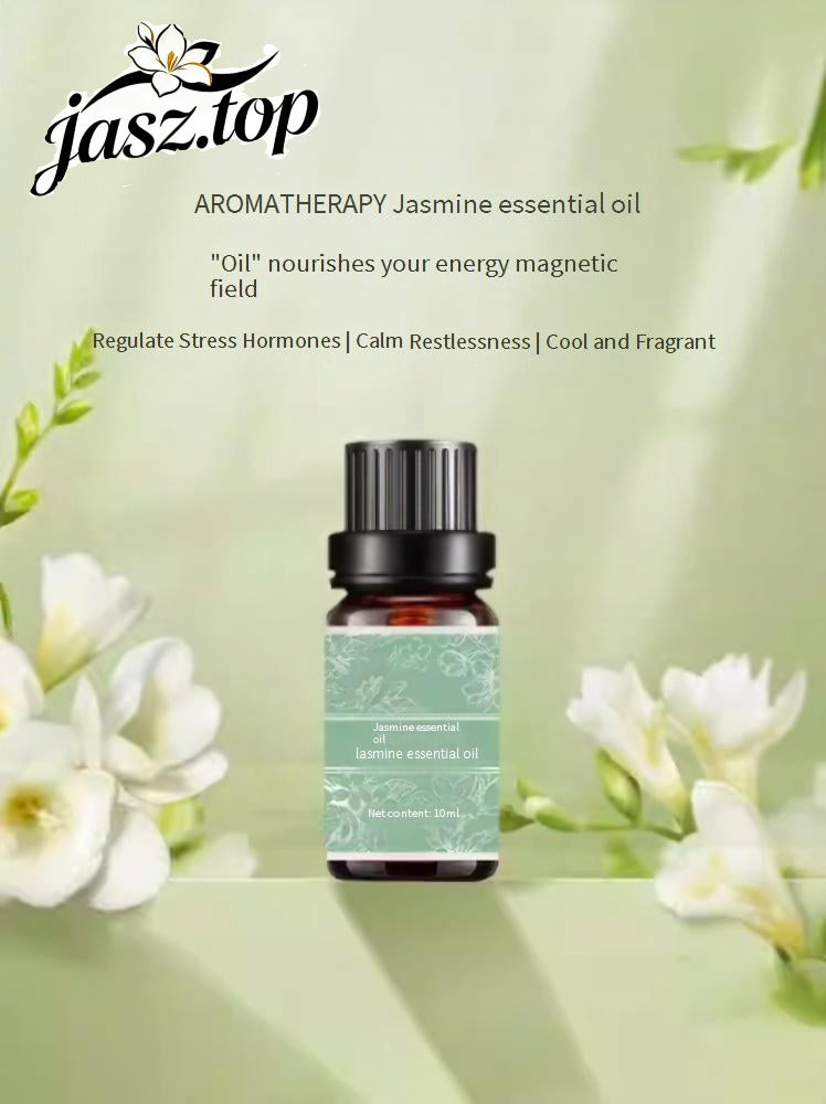 Natural Small Jasmine Flower Essential Oil, Full Body Massage for Meridian Unblocking & Body Detoxification