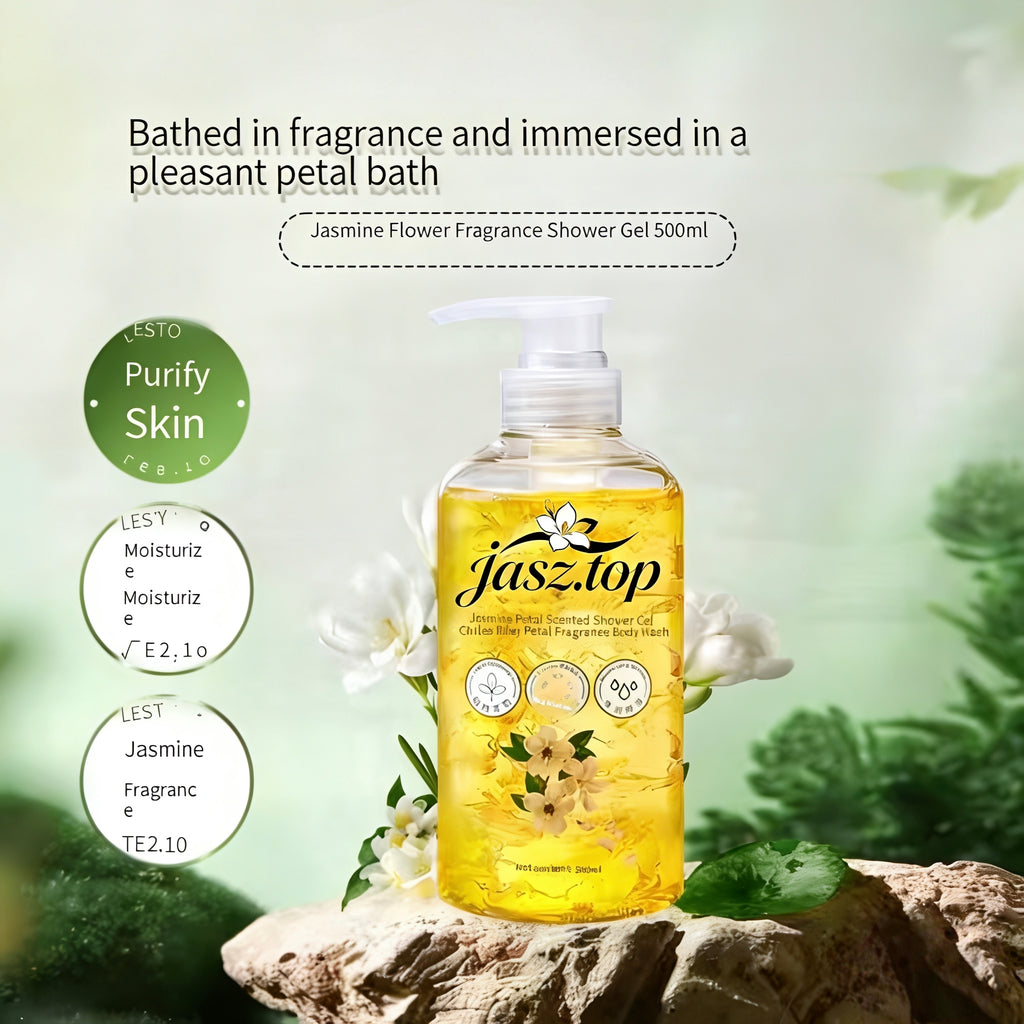 Jasmine Petal Scented Shower Gel | Long-Lasting Fragrance | Niacinamide Infused | Silky & Smooth | Deep Hydration | Gentle Cleansing