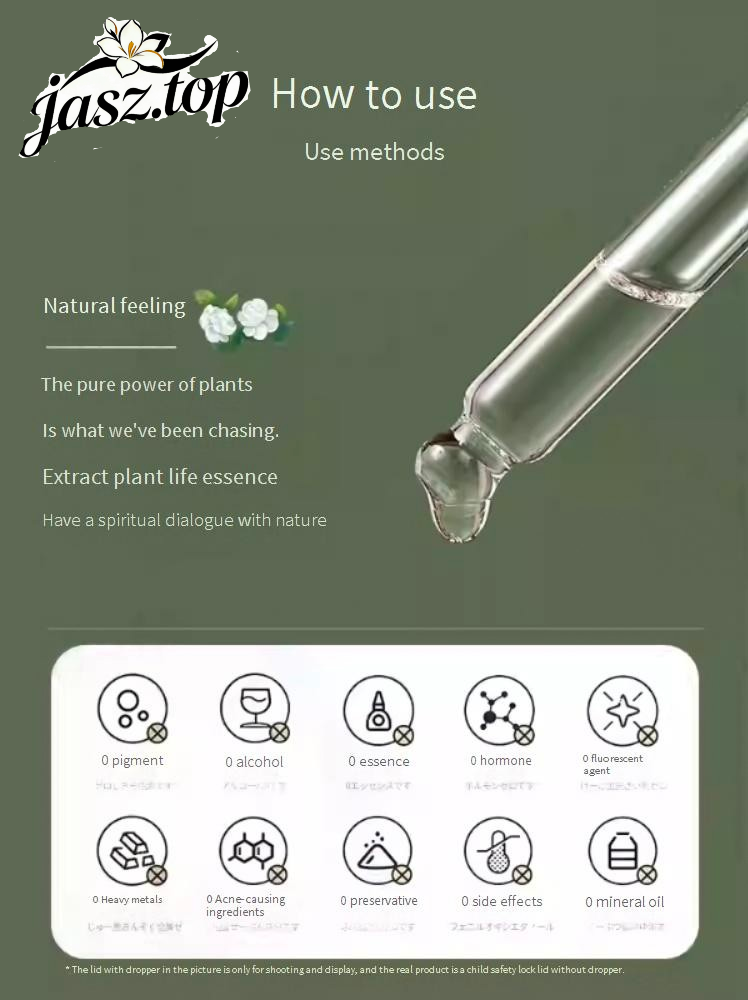 Natural Small Jasmine Flower Essential Oil, Full Body Massage for Meridian Unblocking & Body Detoxification