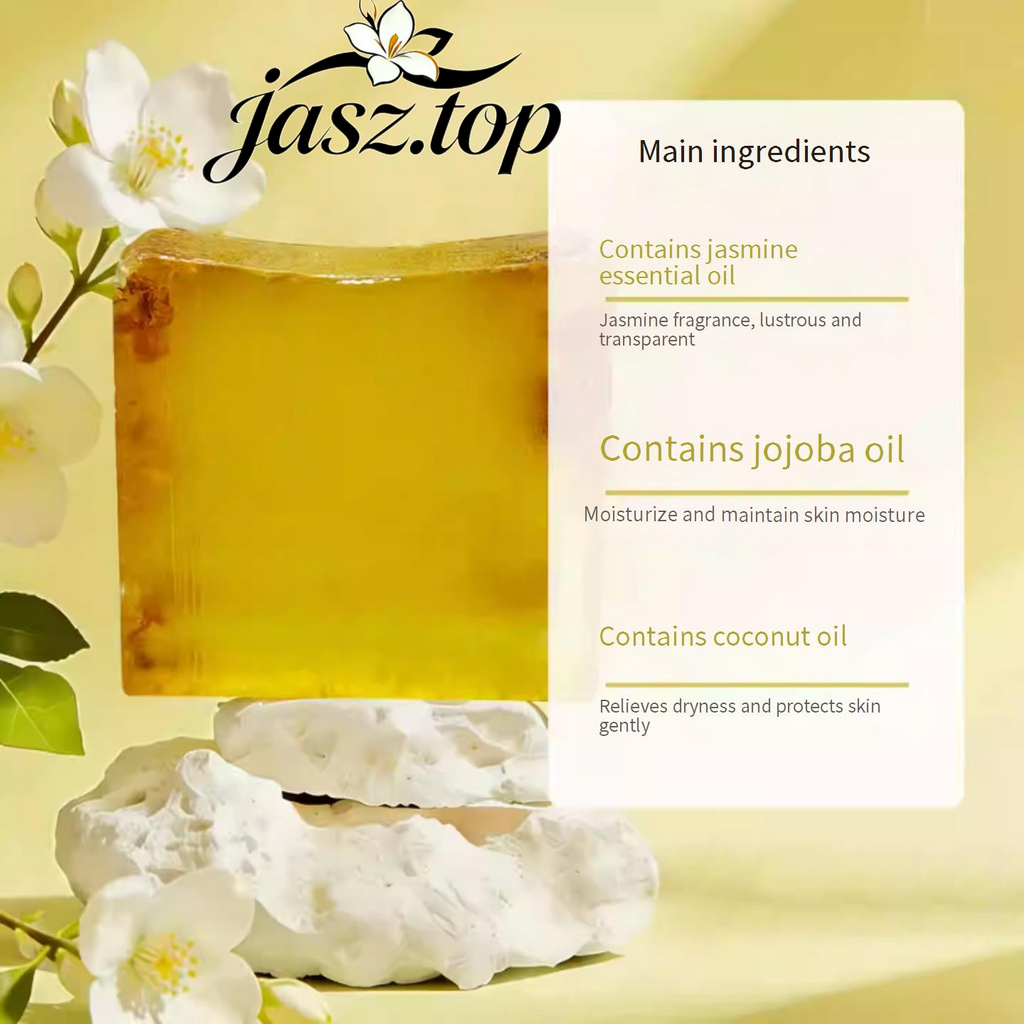 Handmade Jasmine Essential Oil Soap, Authentic Jasmine Fresh Flower Soap, Natural Soap for Face Cleansing & Full Body Bathing