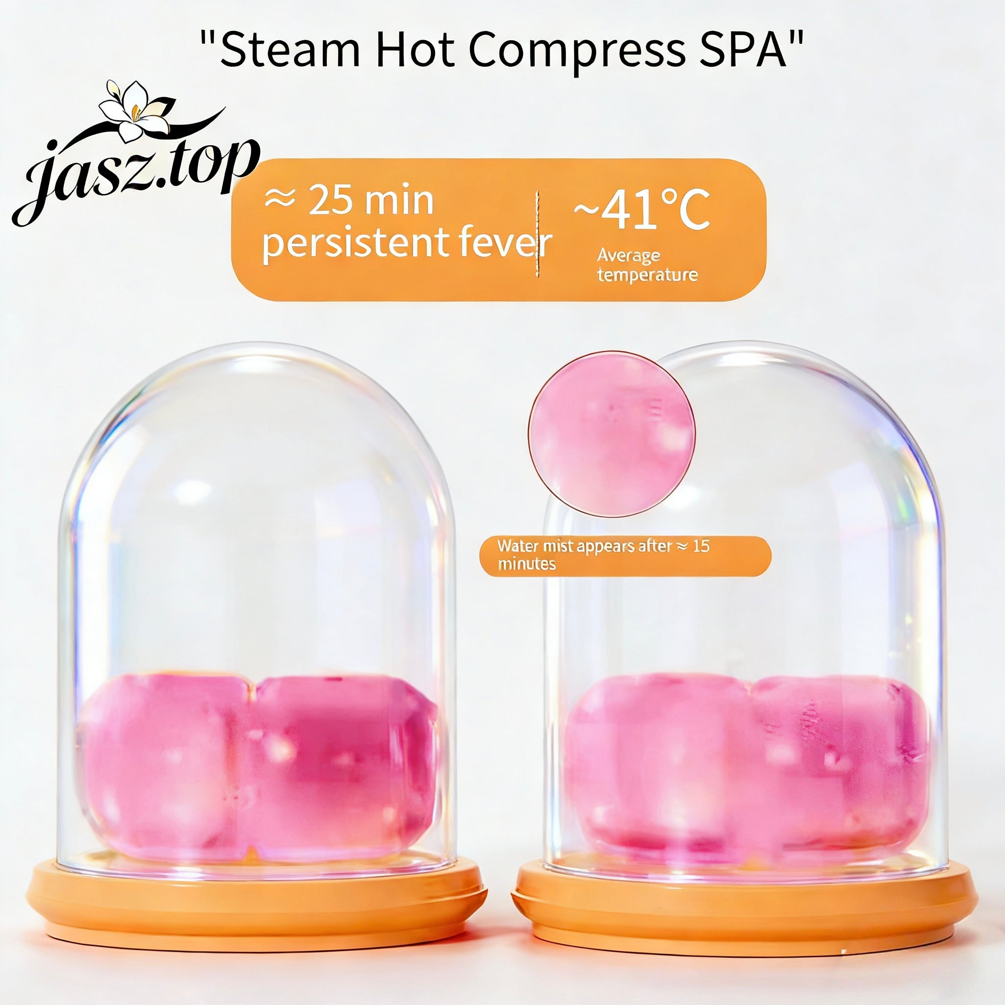 Glittering Color Steam Eye Mask - Jasmine & Peach Blossom Scent