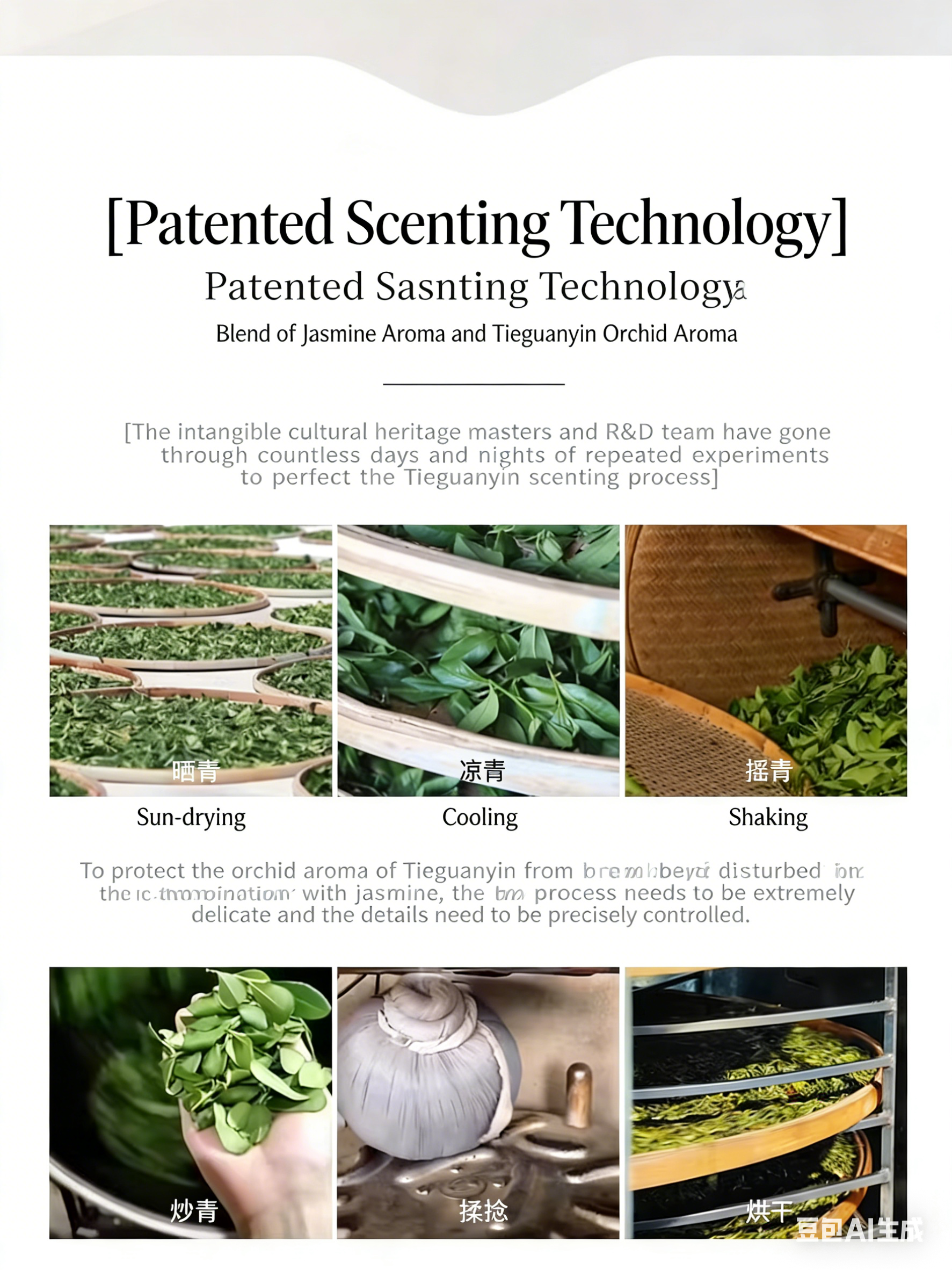 Jasmine Green Tea Oolong Cold Brew Tea, Premium Jasmine Tieguanyin, Fresh Aroma Cold Brew Beverage, Authentic Orchid Fragrance, Rich Flavor