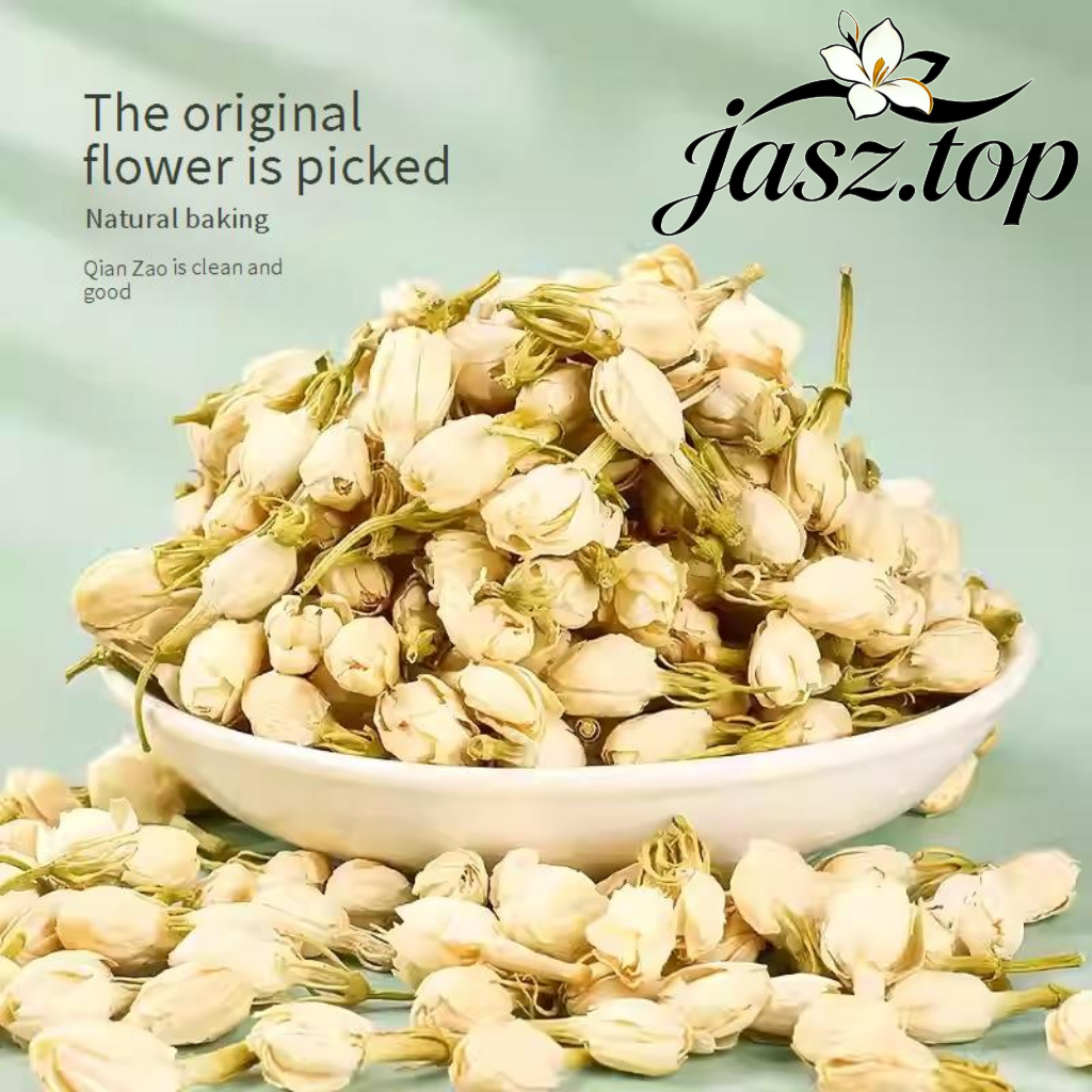 Premium Dried Jasmine Flowers | Healthy Floral Tea with Mild Fragrance | Perfect for Blending with Rose & Chrysanthemum for Infusion