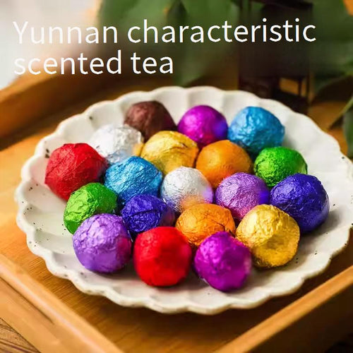 Handmade Premium Dragon Pearl Flower Tea Balls, Blooming Tea with Rose, Jasmine, Roselle and Large Chrysanthemum Blooms