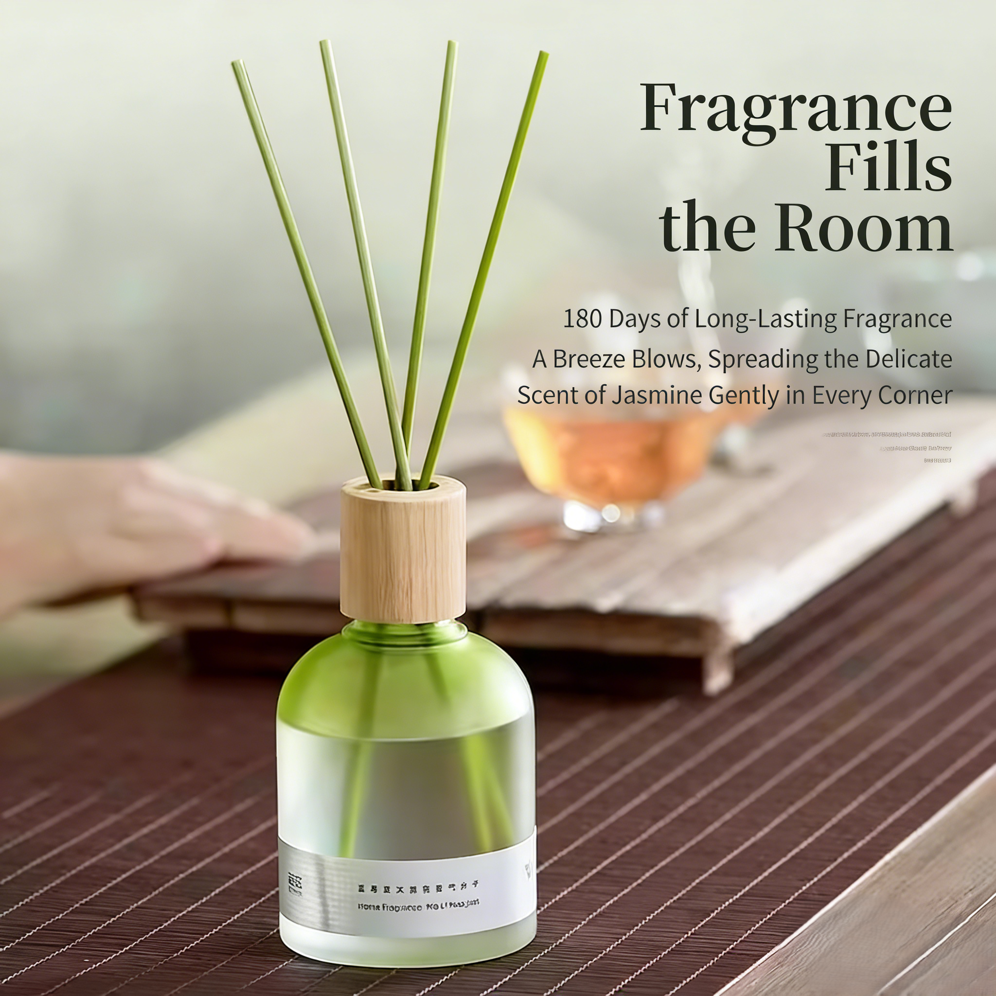 Jasmine tea scented aromatherapy, for home use, lasting fragrance in the bedroom and bathroom, fresh perfume essential oil, high-grade