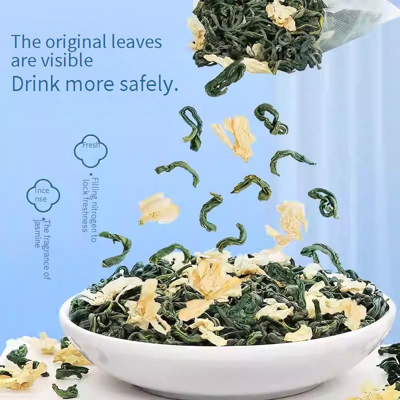 Individually Wrapped Jasmine Tea Bags, Premium Loose Tea Leaves