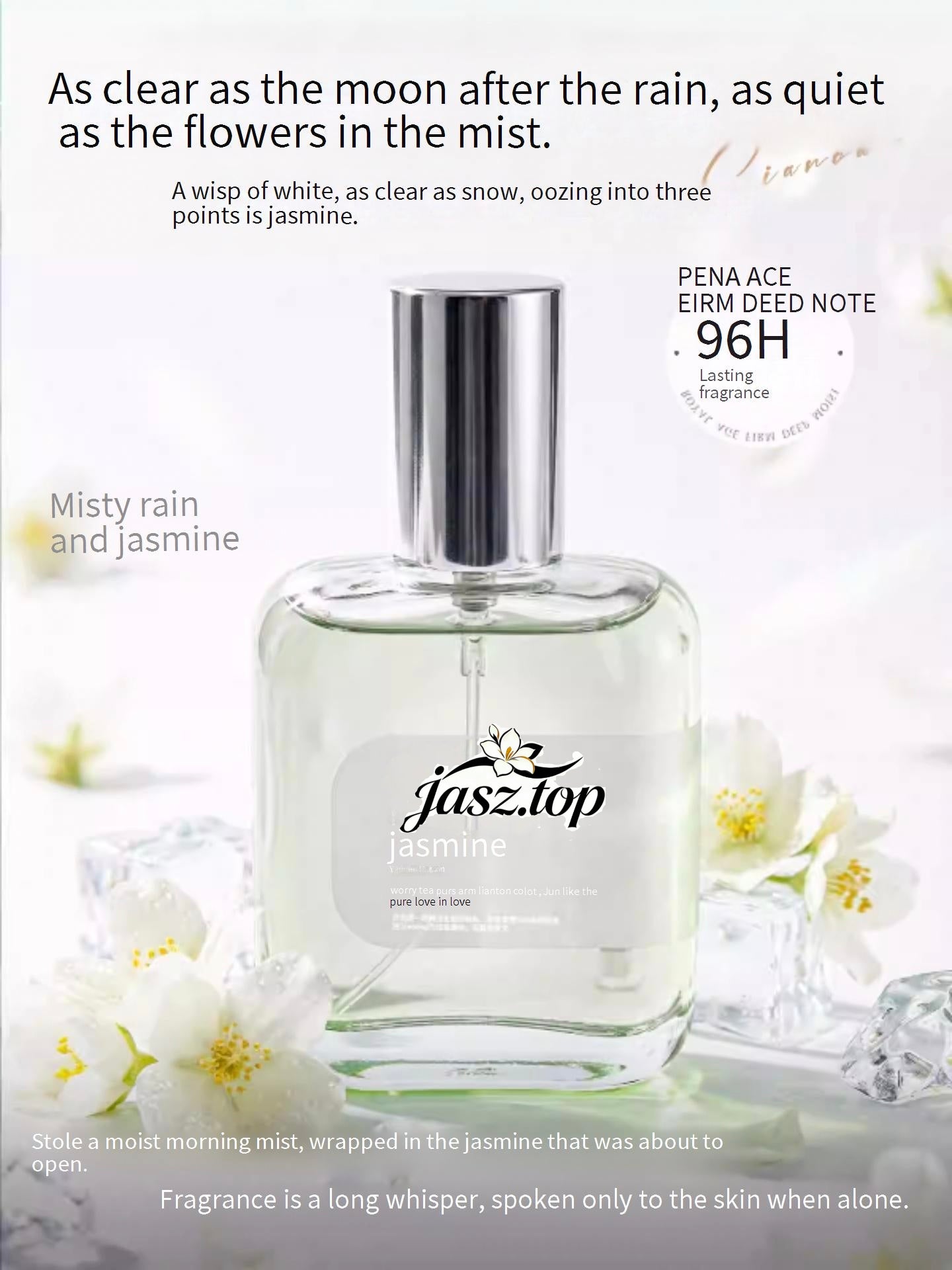Chuti Jasmine Perfume, Woody Floral Unisex, Long-Lasting Light Crisp Fragrance