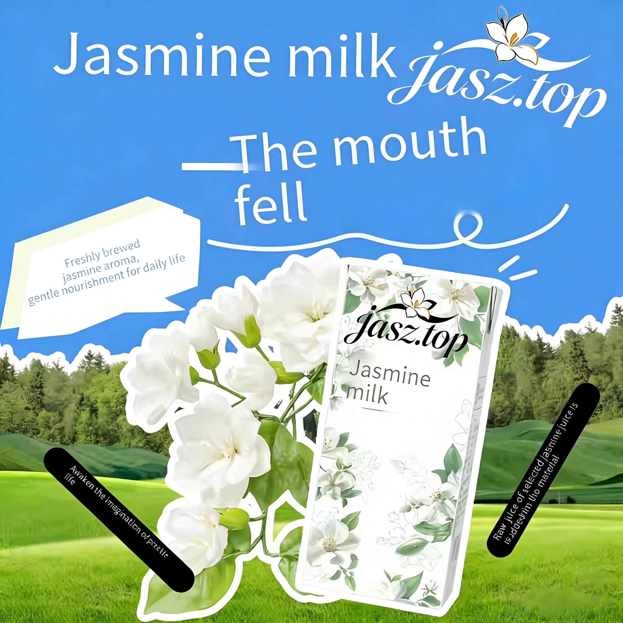 Green Grape & Jasmine Flavored Sweet Milk,  Milk-containing Beverage, Ideal for Kids' Breakfast