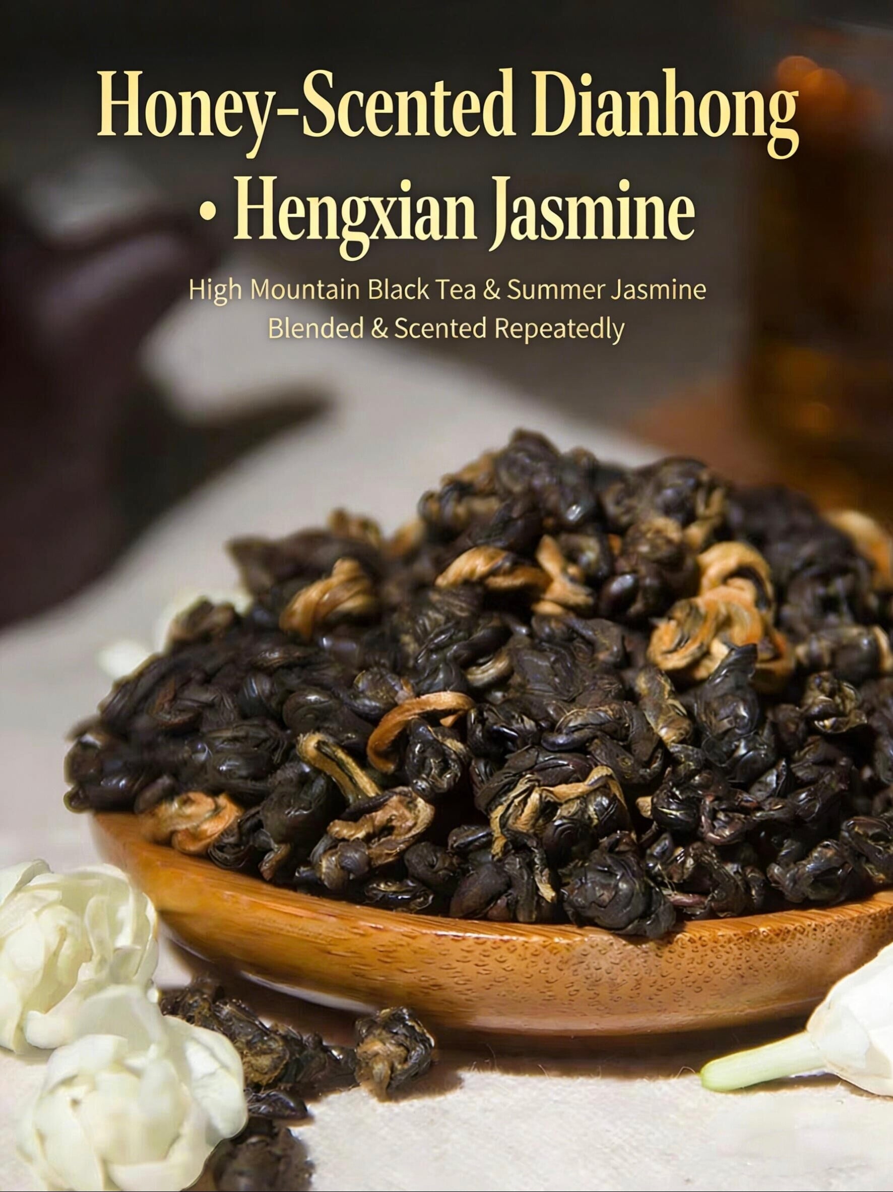 China Jasmine Black Tea, Honey-Rich Aroma