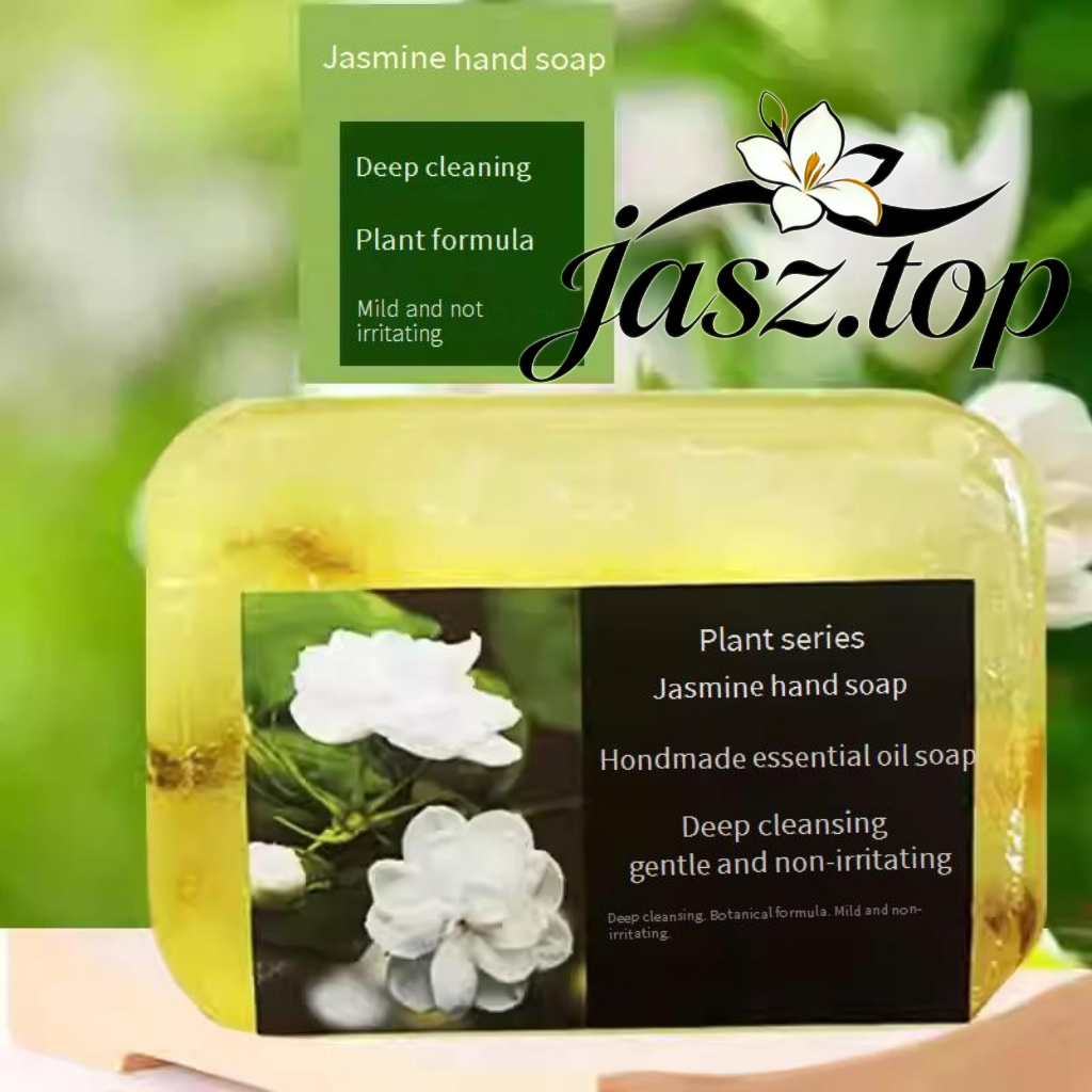 Jasmine Fragrance Soap, Face & Body Wash Bar, Oil Control, Anti-Mite & Antibacterial, Skin Brightening & Nourishing, Moisturizing, Long-Lasting Fragrance