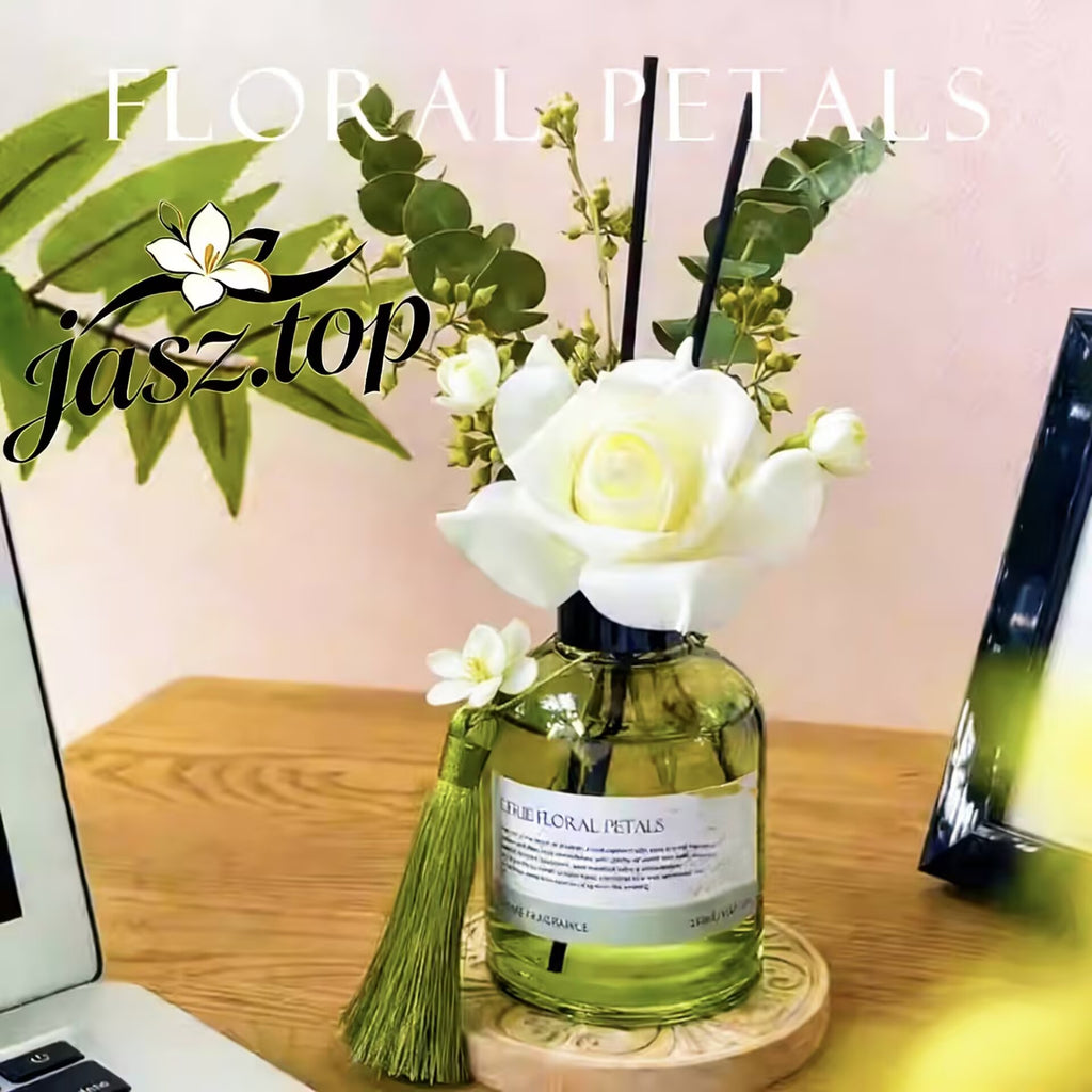 Jasmine Tea & Sweet Osmanthus White Tea Dried Flower Aromatherapy Ornament, Long-Lasting Fragrance Premium Essential Oil Diffuser for Home Bedroom Indoor Decor