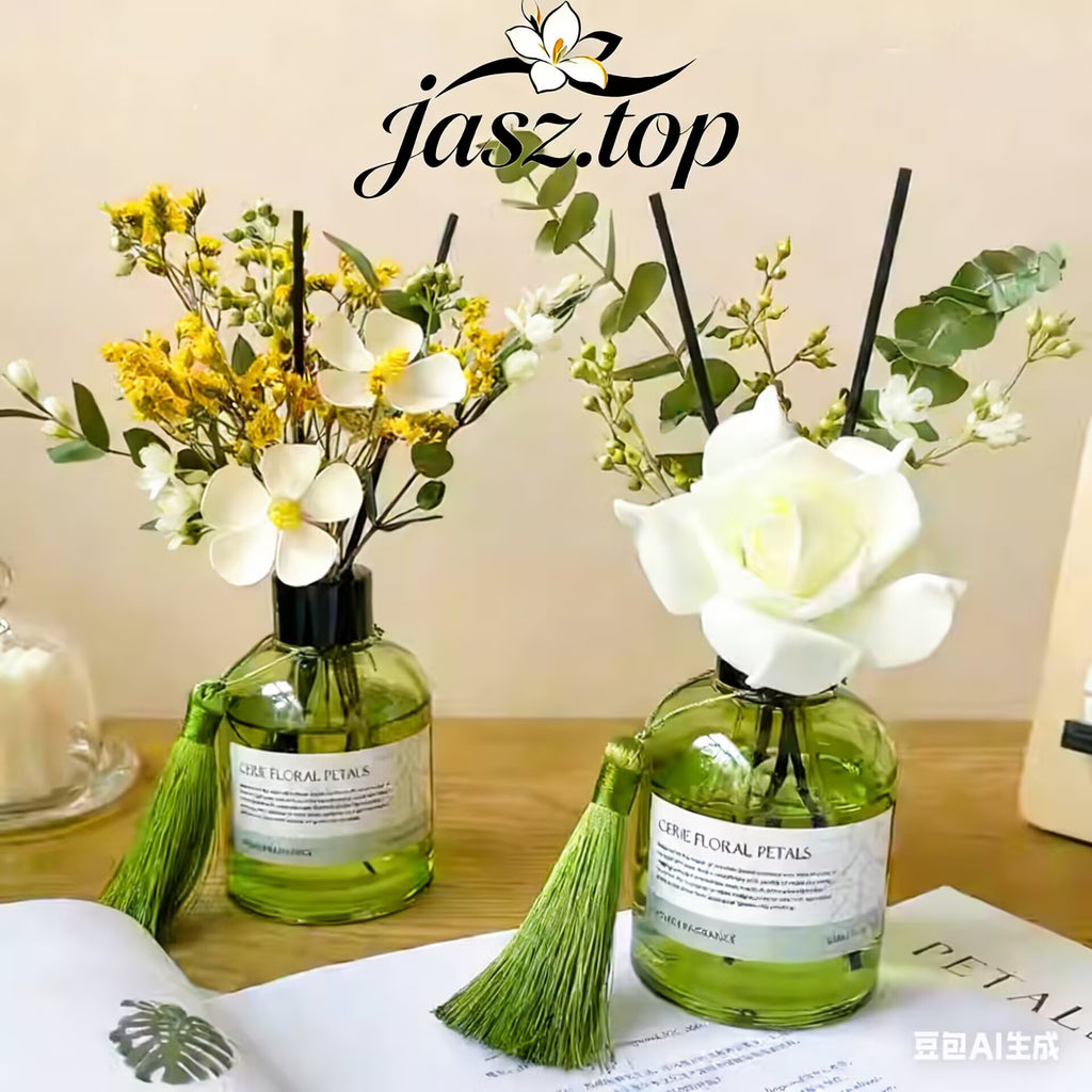 Jasmine Tea & Sweet Osmanthus White Tea Dried Flower Aromatherapy Ornament, Long-Lasting Fragrance Premium Essential Oil Diffuser for Home Bedroom Indoor Decor