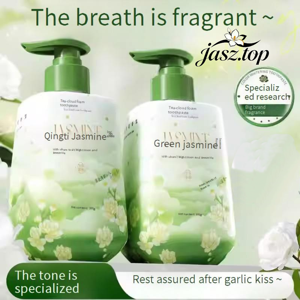 Jasmine Pump Toothpaste | Stain & Odor Removal | Breath Freshening | For Adults