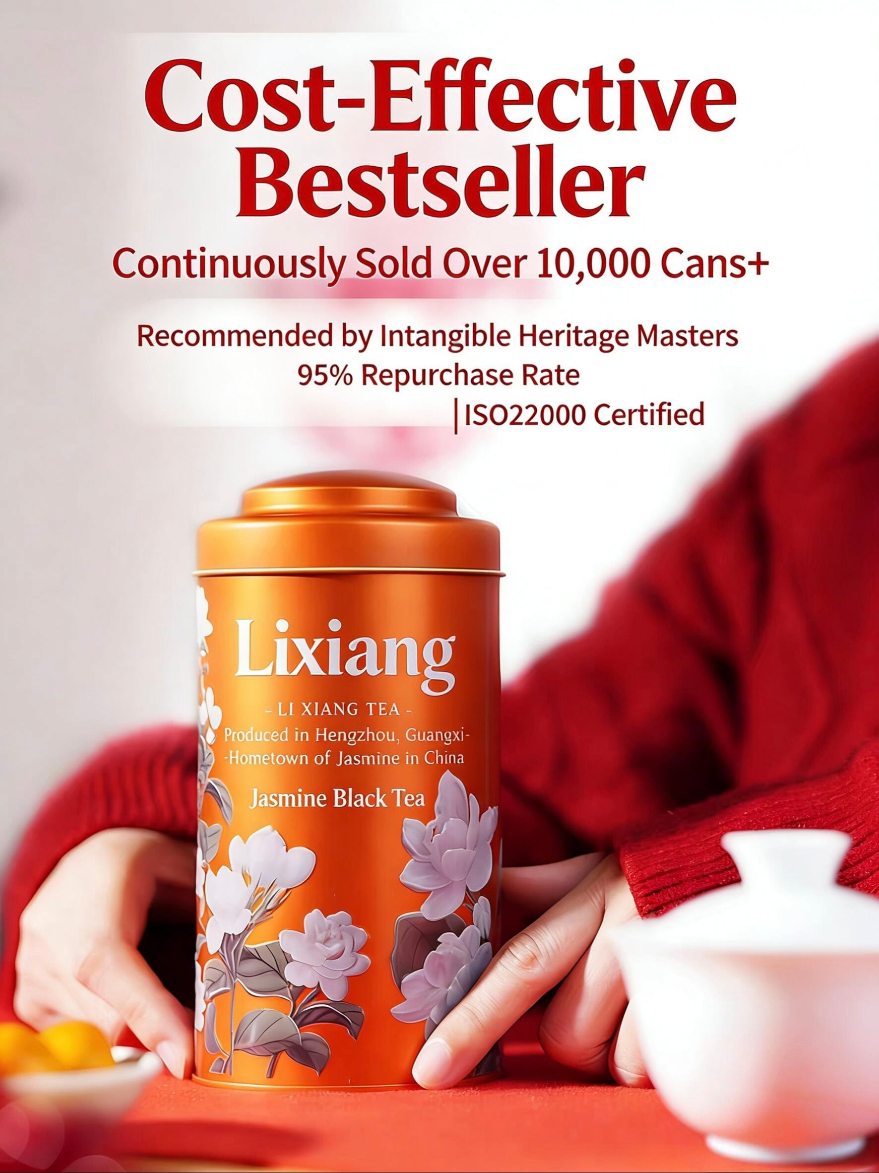 China Jasmine Black Tea, Honey-Rich Aroma