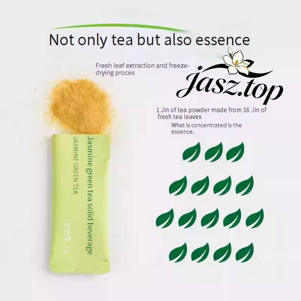 Instant Jasmine Green Tea Powder - Creamy, Sediment-Free | Matcha Powder & Floral Tea Powder | Ideal for Milk Tea & Baking