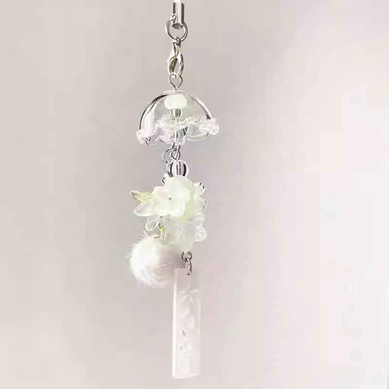 Jasmine, Ice and Snow, Maple Leaf Pendant: High-Value ins Mobile Phone Chain, Bag Keychain, Versatile Couple and Best Friend Ornament