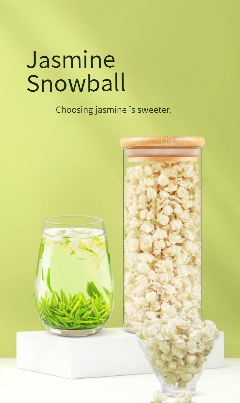 Jasmine Snowball Jasmine Tea, Edible Dried Jasmine Flowers, Strong Aroma Tea, Authentic No-Boil Floral Tea