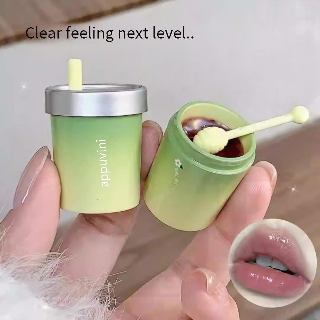 Jasmine Milk Tea Cup Lip Gloss Set - Hydrating Shine, Affordable Lip Tint, Cross-border Makeup Collection
